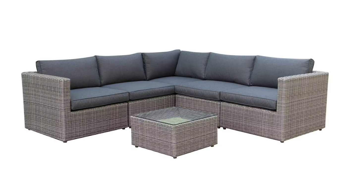 Ada modular corner sofa with coffee table