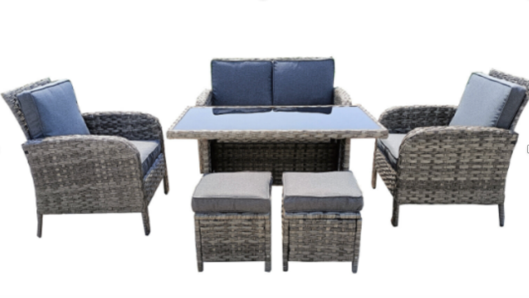 Alicante sofa dining set Grey/grey