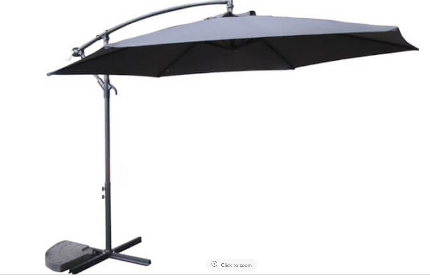 Cantilever 3m Garden Parasol With Steel Frame, Light Grey