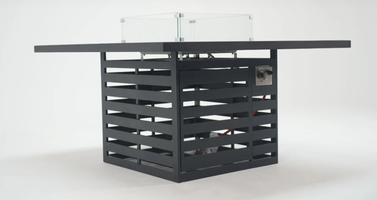 Ada Aluminium Corner Sofa with Fire Pit - Arrives April