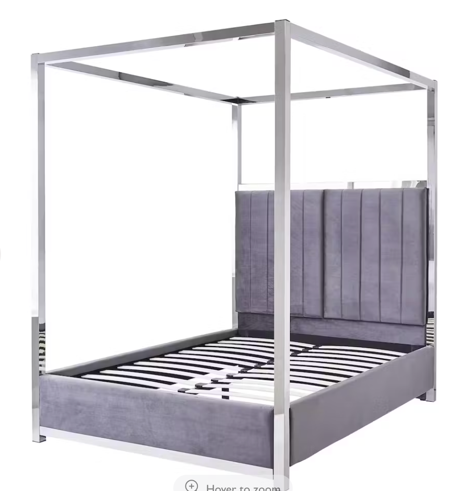 Sovereign Velvet Four Poster Metal Frame Bed