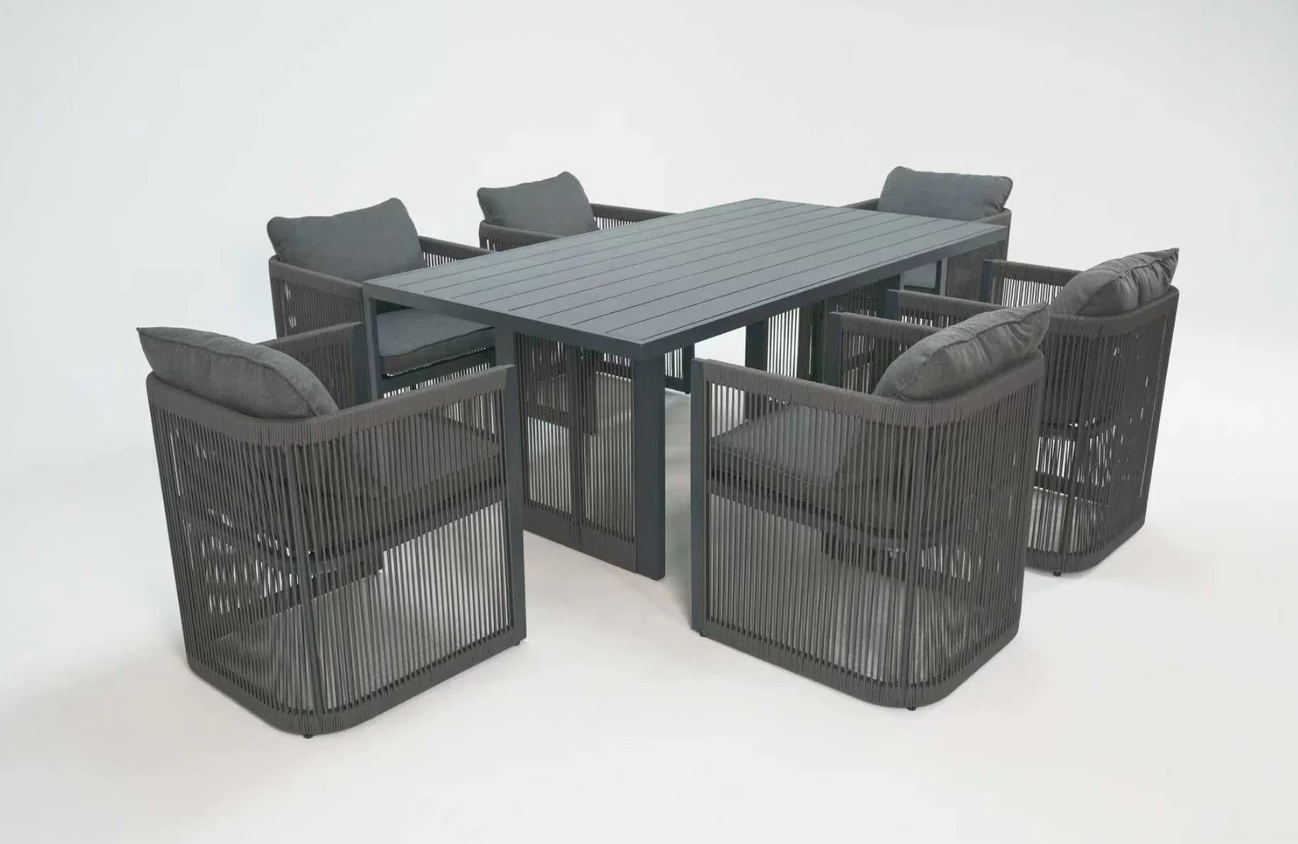 Oslo 6 Seat Aluminium Dining Set