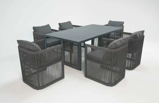 Oslo 6 Seat Aluminium Dining Set