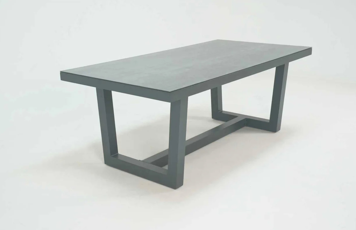 Onyx Aluminium 8 Seat Dining Set (Olefin Quick Dry) Grey