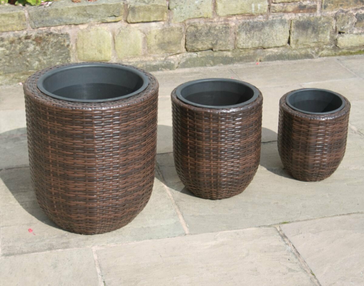 Round set of 3 planters VP008