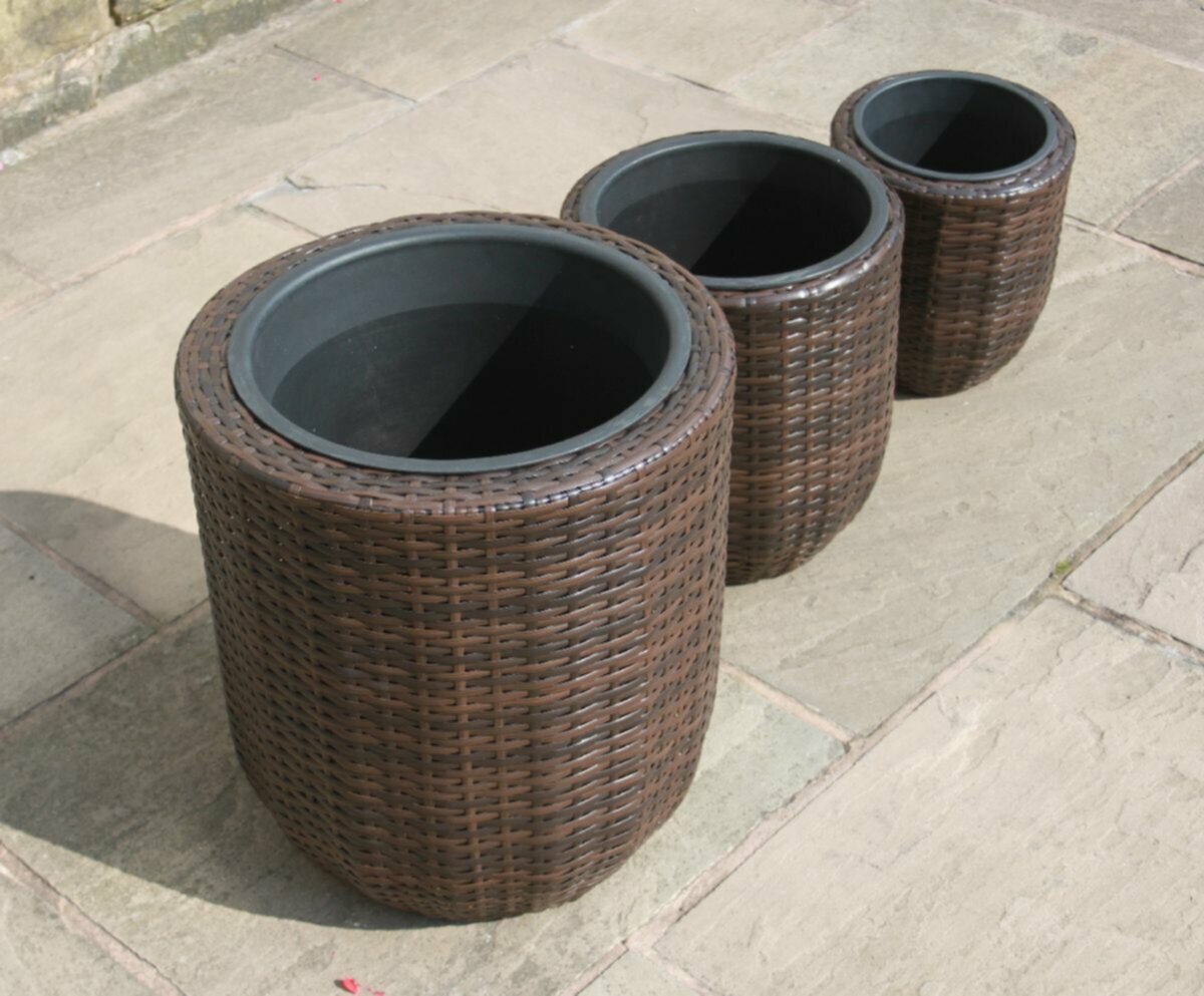 Round set of 3 planters VP008